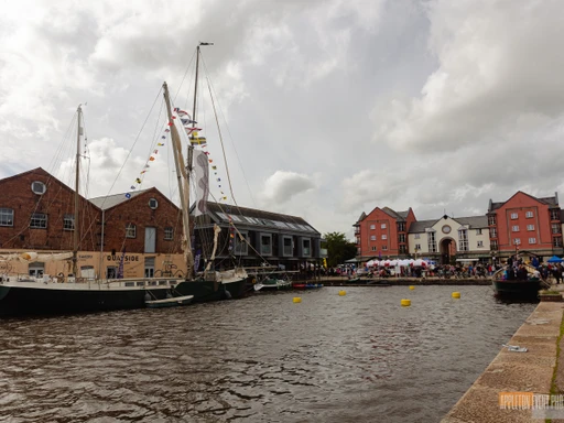 The canal basin.